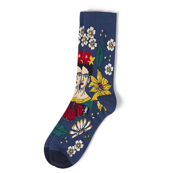 Produktbild: Socken &bdquo;Frida Kahlo&ldquo;, blau, Gr. 39-42