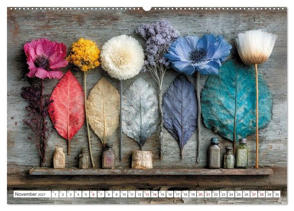 Produktbild: Blumen und Bl&auml;tter sind das sanfte L&auml;cheln der Natur. (hochwertiger Premium Wandkalender 2027 DIN A2 quer), Kunstdruck in Hochglanz