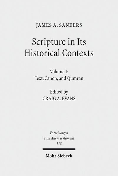 Produktbild: Scripture in Its Historical Contexts