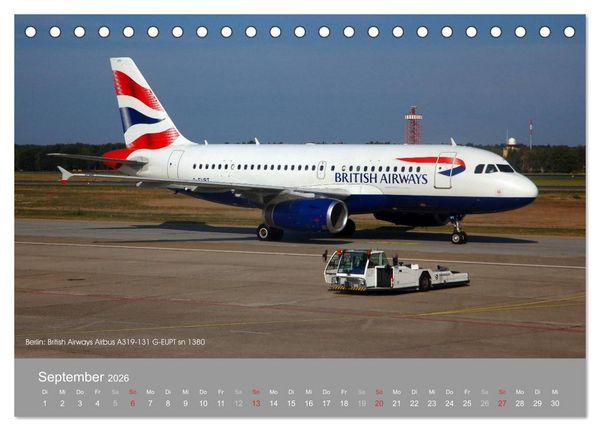 Produktbild: Flugzeuge im Auge der Kamera (Tischkalender 2026 DIN A5 quer), CALVENDO Monatskalender