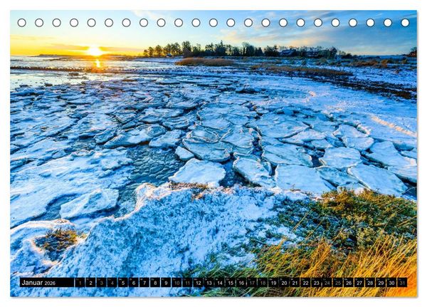 Produktbild: Einzigartige Strandansichten auf Amrum (Tischkalender 2026 DIN A5 quer), CALVENDO Monatskalender