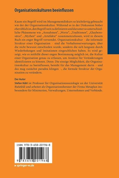 Produktbild: Organisationskulturen beeinflussen