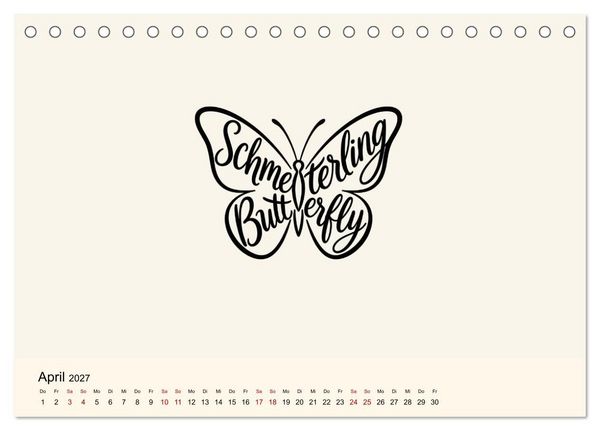 Produktbild: Buchstabentiere (Tischkalender 2027 DIN A5 quer), CALVENDO Monatskalender