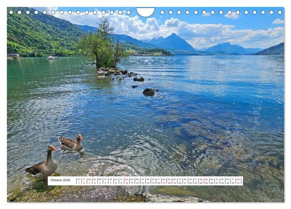 Produktbild: Berge und Seen der Schweiz - Mit dem Wohnmobil durch die Schweiz (Wandkalender 2026 DIN A4 quer), CALVENDO Monatskalender