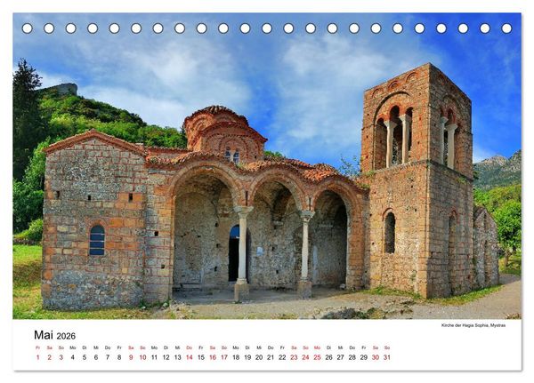 Produktbild: Wundersch&ouml;ne Highlights der griechischen Antike (Tischkalender 2026 DIN A5 quer), CALVENDO Monatskalender