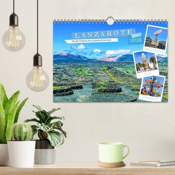 Produktbild: Lanzarote - Wo die Vulkane die Landschaft formten (Wandkalender 2026 DIN A4 quer), CALVENDO Monatskalender
