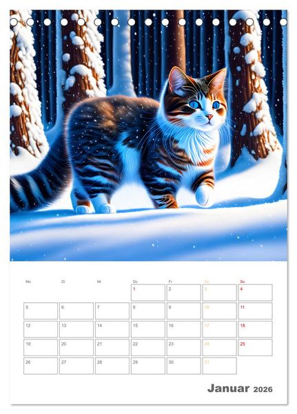 Produktbild: Liebenswerte Hunde und Katzen (Tischkalender 2026 DIN A5 hoch), CALVENDO Monatskalender