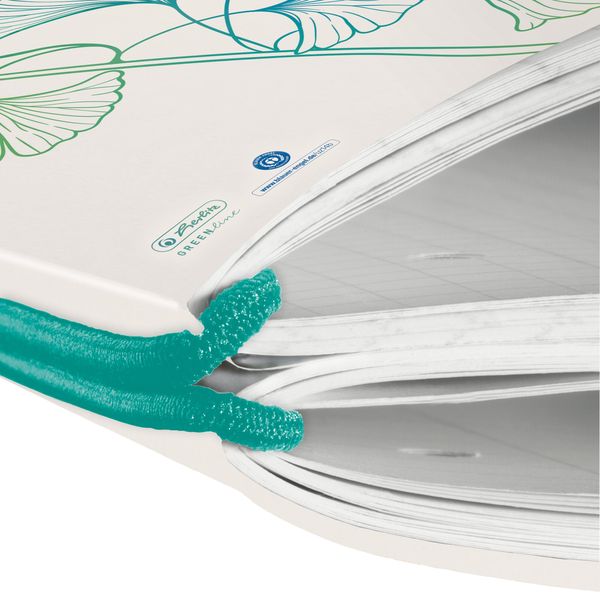Herlitz Notizheft A4 2x40 kariert + liniert GREENline Ginkgo