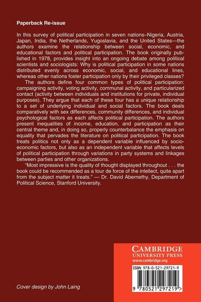Produktbild: Participation and Political Equality