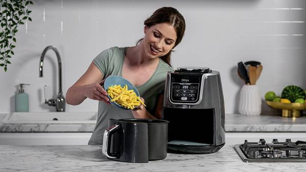 Produktbild: Ninja SharkAF160EUR Max Hei&szlig;luft-Fritteuse 5.2l 1750W Grau, Schwarz