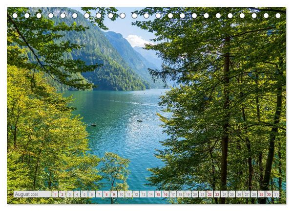 Produktbild: Malerische Seen in Bayern (Tischkalender 2026 DIN A5 quer), CALVENDO Monatskalender