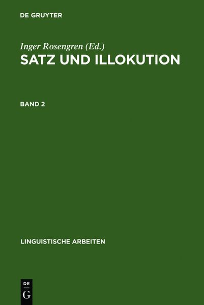 Produktbild: Satz und Illokution