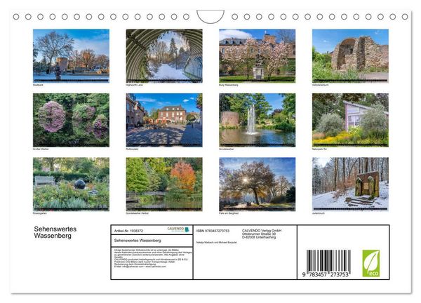 Produktbild: Sehenswertes Wassenberg (Wandkalender 2026 DIN A4 quer), CALVENDO Monatskalender