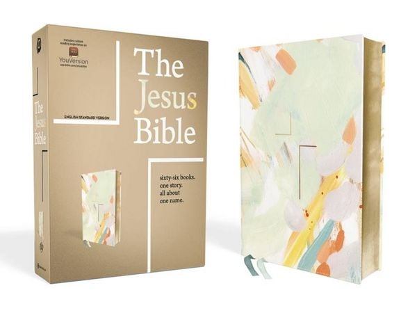 Produktbild: The Jesus Bible Artist Edition, ESV, Leathersoft, Multi-color/Teal