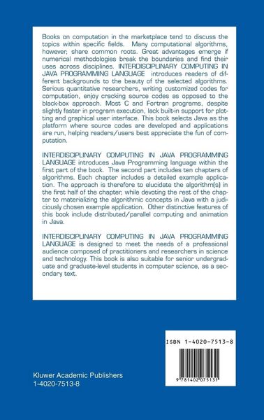 Produktbild: Interdisciplinary Computing in Java Programming