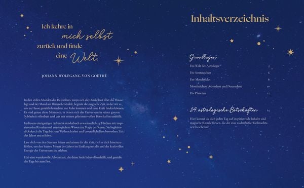 Produktbild: Mein Astrologie-Adventskalender-Buch: Kosmische Weihnachten