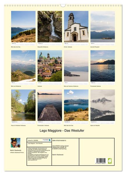 Produktbild: Lago Maggiore - Das Westufer (Wandkalender 2026 DIN A2 hoch), CALVENDO Monatskalender