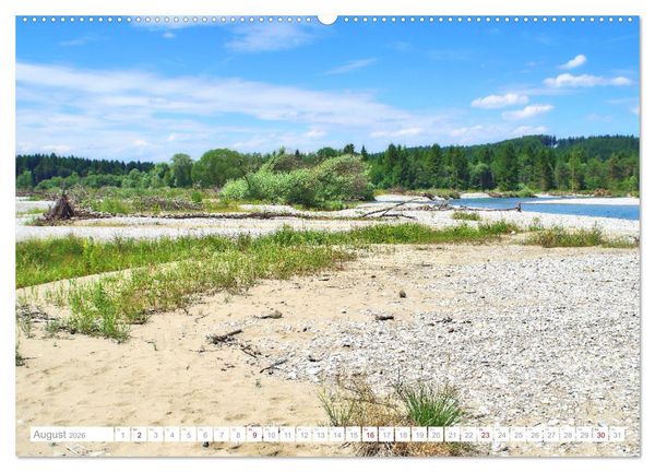 Produktbild: Meine Isar bei Geretsried (hochwertiger Premium Wandkalender 2026 DIN A2 quer), Kunstdruck in Hochglanz