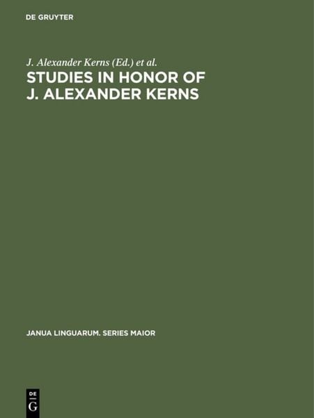 Produktbild: Studies in honor of J. Alexander Kerns