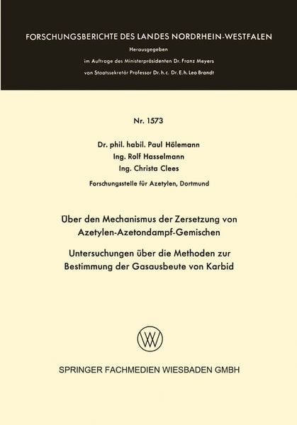 Produktbild: &Uuml;ber den Mechanismus der Zersetzung von Azetylen-Azetondampf-Gemischen