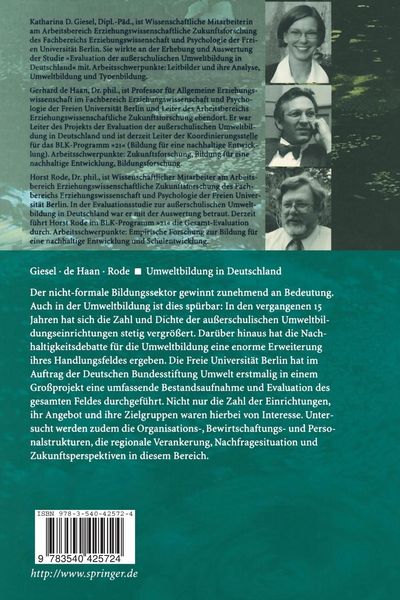Produktbild: Umweltbildung in Deutschland