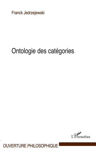 Produktbild: Ontologie des cat&eacute;gories