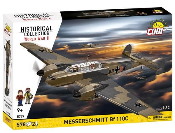 COBI Historical Collection 5777 - Messerschmitt Bf 110C, WWII, Bausatz 1:32, 578+2 Klemmbausteine