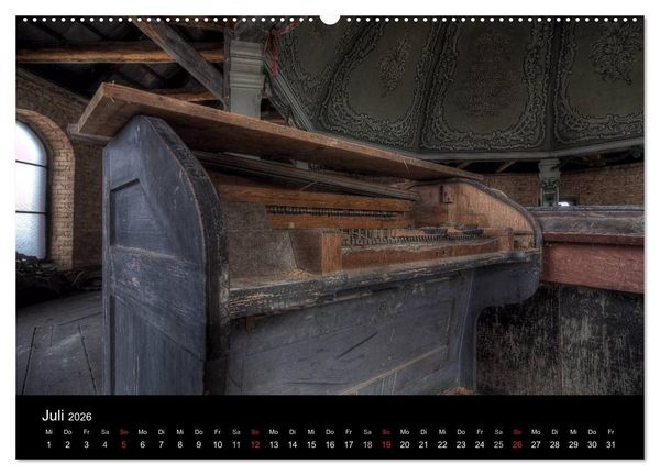 Produktbild: Verlassene Ort - Kirchen (hochwertiger Premium Wandkalender 2026 DIN A2 quer), Kunstdruck in Hochglanz