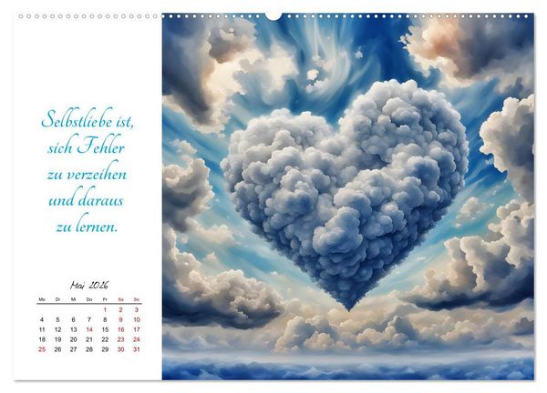 Produktbild: Dein Jahr gef&uuml;llt mit Selbstliebe (hochwertiger Premium Wandkalender 2026 DIN A2 quer), Kunstdruck in Hochglanz