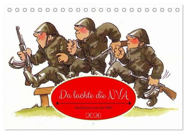 Produktbild: Da lachte die NVA - Karikaturen aus der DDR (Tischkalender 2026 DIN A5 quer), CALVENDO Monatskalender