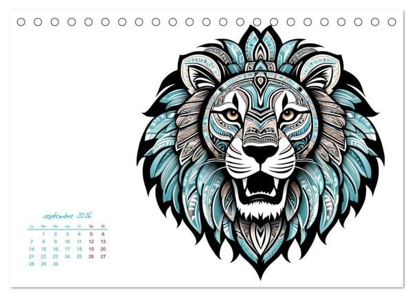 Produktbild: Passion Tribale (Calendrier de bureau 2026 DIN A5 vertical), CALVENDO calendrier mensuel