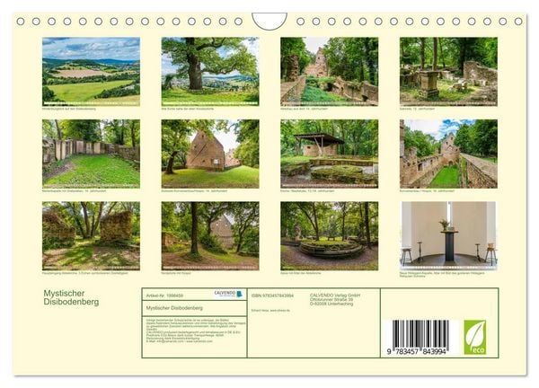 Produktbild: Mystischer Disibodenberg (Wandkalender 2026 DIN A4 quer), CALVENDO Monatskalender