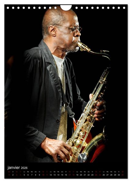 Produktbild: Jazz on sax (Calendrier mural 2026 DIN A4 horizontal), CALVENDO calendrier mensuel
