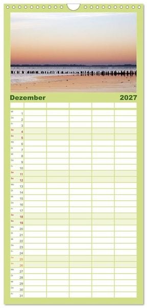 Produktbild: Familienplaner 2027 - Die Insel R&ouml;m&ouml; mit 5 Spalten (Wandkalender, 21 x 45 cm) CALVENDO
