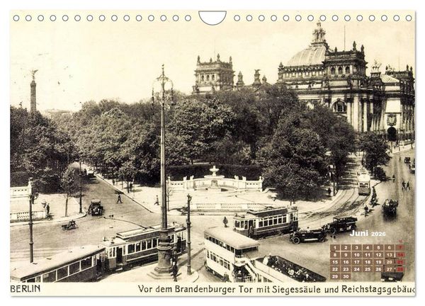 Produktbild: Gr&uuml;&szlig;e aus Berlin &ndash; Die Stadt in historischen Ansichten (Wandkalender 2026 DIN A4 quer), CALVENDO Monatskalender