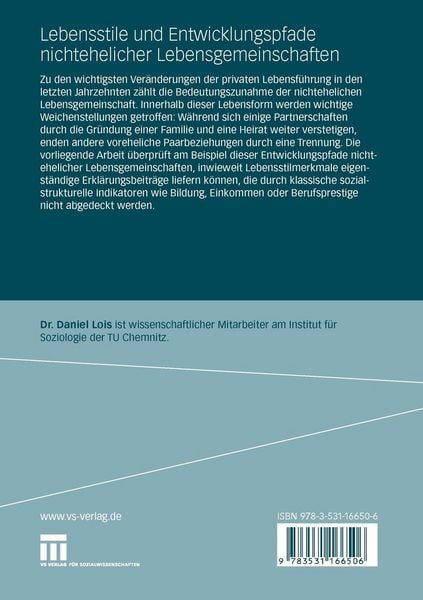 Produktbild: Lebensstile und Entwicklungspfade nichtehelicher Lebensgemeinschaften