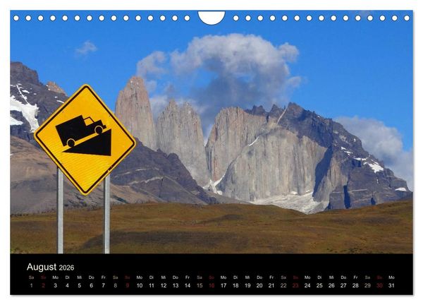 Produktbild: Im Nationalpark Torres del Paine (Chile) (Wandkalender 2026 DIN A4 quer), CALVENDO Monatskalender