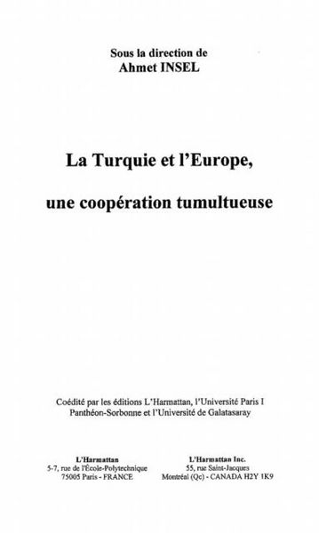 Produktbild: La Turquie Et L'europe