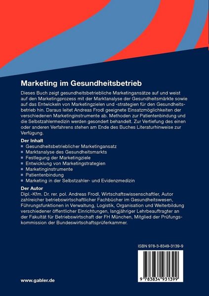 Produktbild: Marketing im Gesundheitsbetrieb