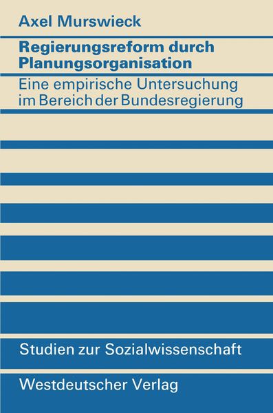Produktbild: Regierungsreform durch Planungsorganisation