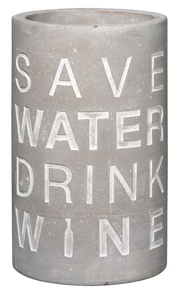Räder Vino Beton Flaschenkühler Save water drink wine