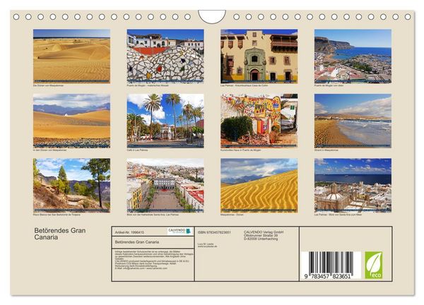 Produktbild: Bet&ouml;rendes Gran Canaria (Wandkalender 2026 DIN A4 quer), CALVENDO Monatskalender