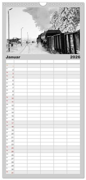 Produktbild: Familienplaner 2026 - Dampfloks in der DDR mit 5 Spalten (Wandkalender, 21 x 45 cm) CALVENDO