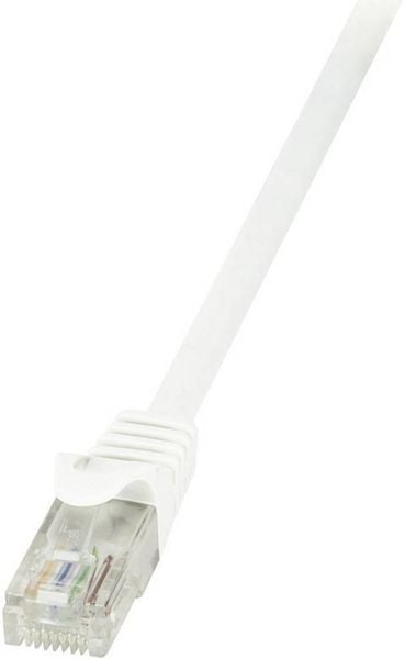 Produktbild: LogiLink CP2071U RJ45 Netzwerkkabel, Patchkabel CAT 6 U/UTP 5.00 m Wei&szlig; mit Rastnasenschutz 1 St.