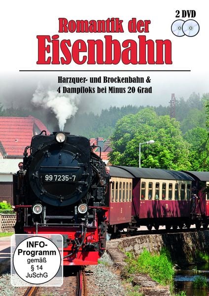 Produktbild: Romantik der Eisenbahn - Harzquer- und Brockenbahn & 4 Dampfloks bei Minus 20 Grad [2 DVDs]