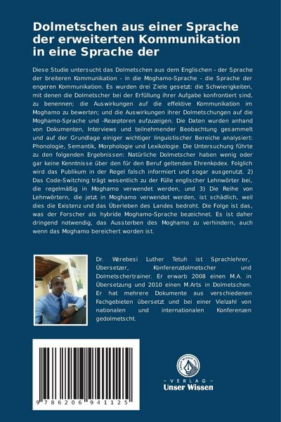 Produktbild: Dolmetschen aus einer Sprache der erweiterten Kommunikation in eine Sprache der