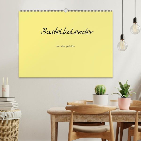 Produktbild: Bastelkalender - Gelb (Wandkalender 2026 DIN A2 quer), CALVENDO Monatskalender