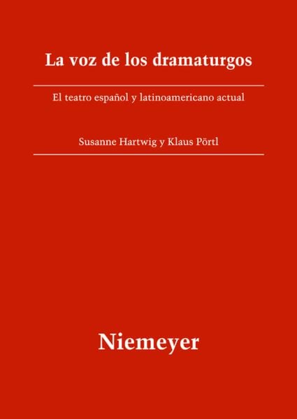 Produktbild: La voz de los dramaturgos