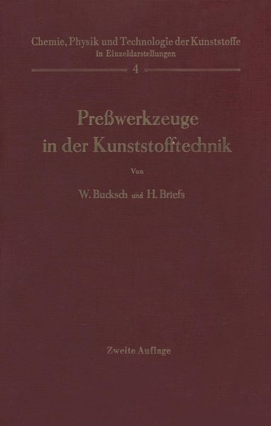 Produktbild: Pre&szlig;werkzeuge in der Kunststofftechnik