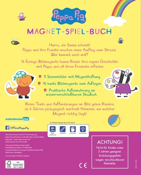 Produktbild: Peppa Pig Magnet-Spiel-Buch
